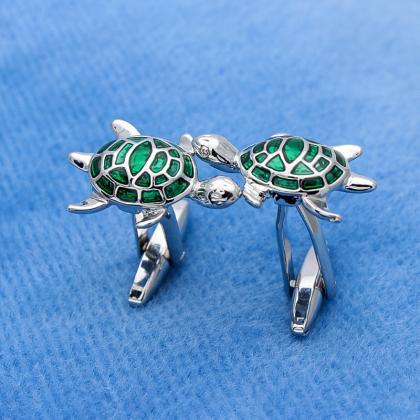 Green Turtle Cufflinks,Cute Turtle ..