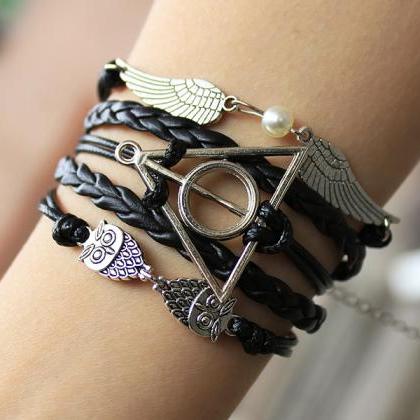Harry potter bracelet, Wings and ow..