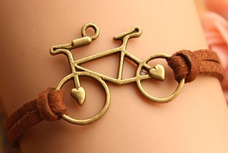 Brown Bike Bracelets, Boy Bracelets. Summer Bracelets ,bicycle Bracelets ,personalized Bracelets